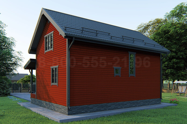 Полутораэтажный каркасный дом «Сена» 10х7.5