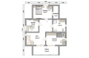 планировка 2 этажа полутораэтажного каркасного дома 9х11