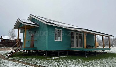 Одноэтажный каркасный дом 12х11м. в Московской области.