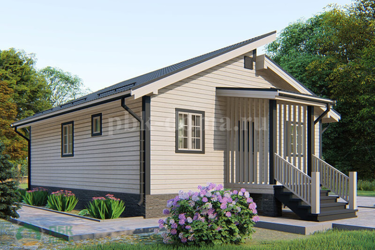 Одноэтажный дачный дом из бруса «Рона» 10х8,5