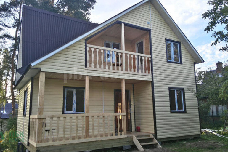 Полутораэтажный каркасный дом «Тифина» 6х8