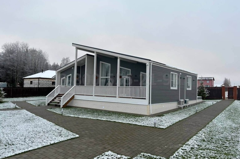 Одноэтажный каркасный дом «Миссури» 15х15 с террасой