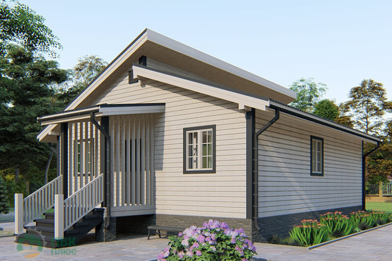 Одноэтажный каркасный дом «Рона» 10х8,5