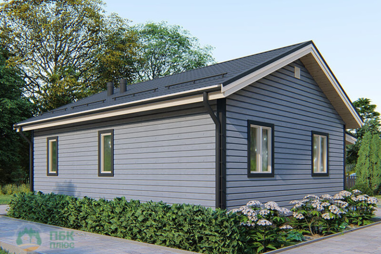 Дом из бруса «Безгодовка» 12х8 с террасой