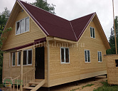 Каркасно-щитовой дом 6 на 9 м с мансардой.