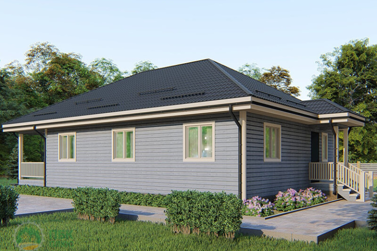 Одноэтажный каркасный дом «Арда» 13,5х9