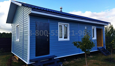 Одноэтажная каркасная баня 9х5м. в Тульской области.