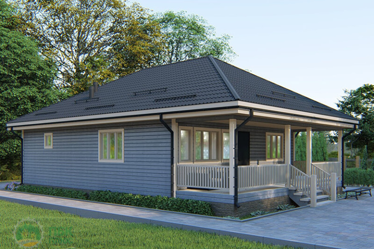 Одноэтажный каркасный дом «Арда» 13,5х9