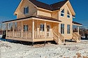 Каркасный двухэтажный дом 12х7,5м. в Ленинградской области.
