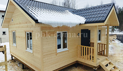 Одноэтажный каркасный дом 8х6м во Владимирской области