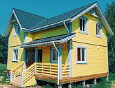 Двухэтажный дом из бруса 9х7м. в Тульской области.