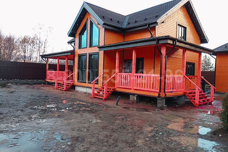 Каркасный дом со вторым светом «Москва» 14х9